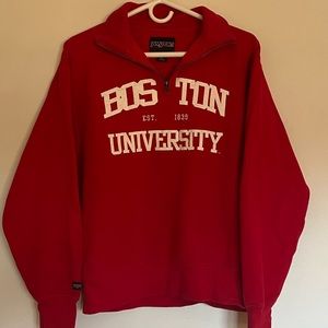 boston university quarter zip sweatshirt